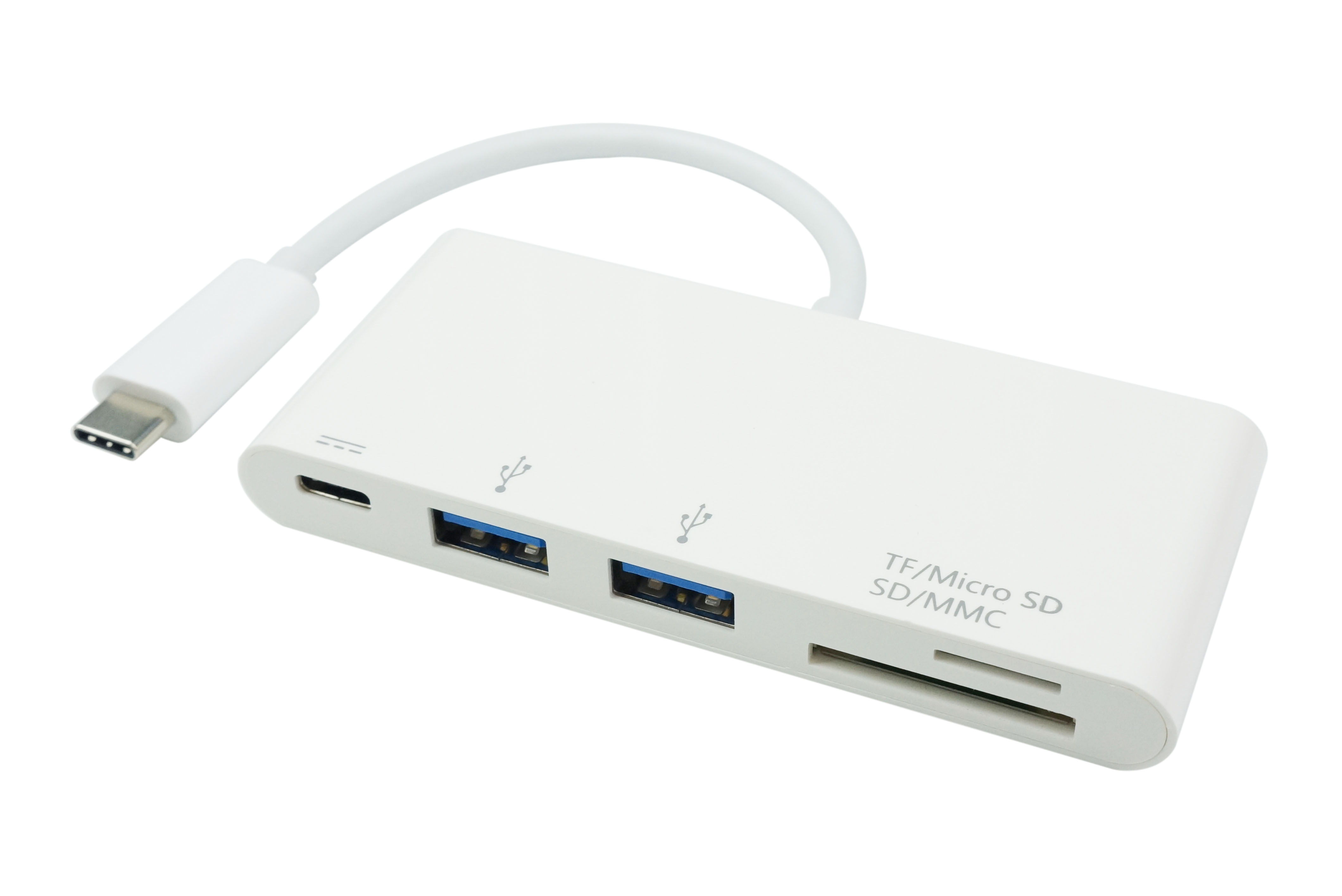 USB 3.1 Type-C to Micro SD/TF + Type-CF (PD) + 2 X USB 3.0 Hub