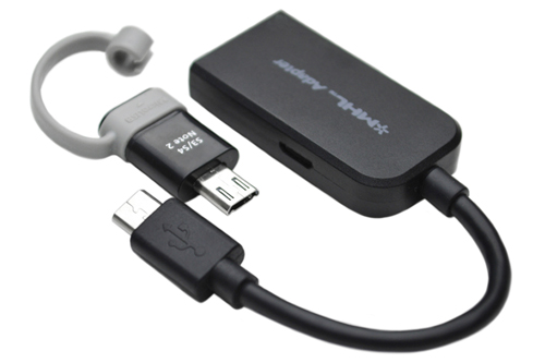 MHL™ Micro USB to HDMI™ Connector with S3/4 and Note 2/3 Adapter