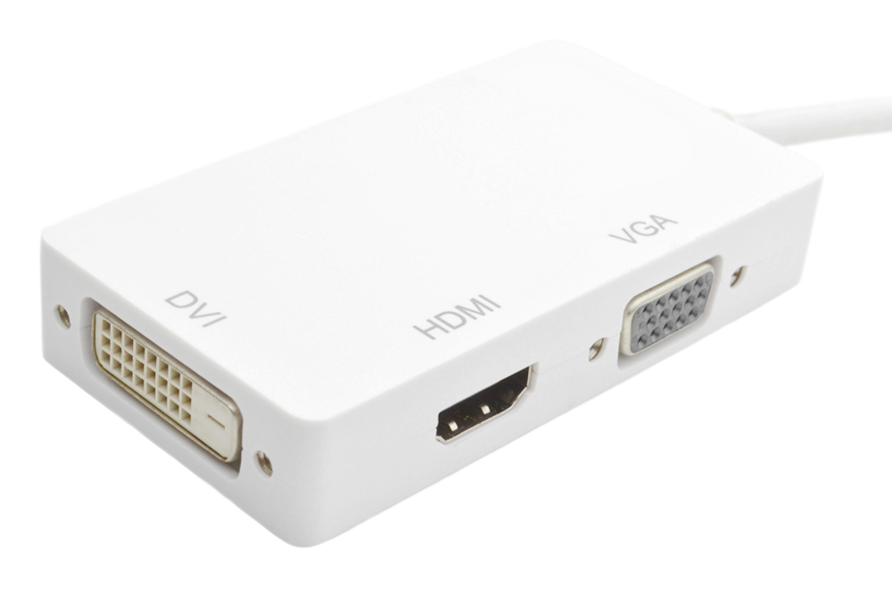 Mini Display Port to HDMI / DVI / VGA (3-in-1) Adapter
